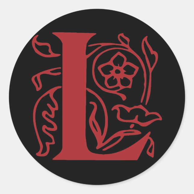 Sticker Rond Lettre L (Devant)
