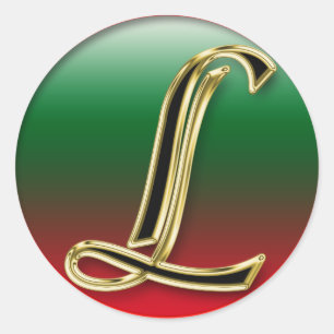 Sticker Rond LETTRE L TICKER+cadeaux