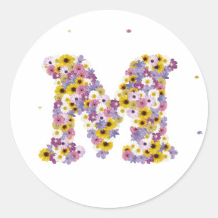 Sticker Rond Lettre M