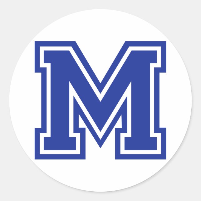 Sticker Rond Lettre M (Devant)