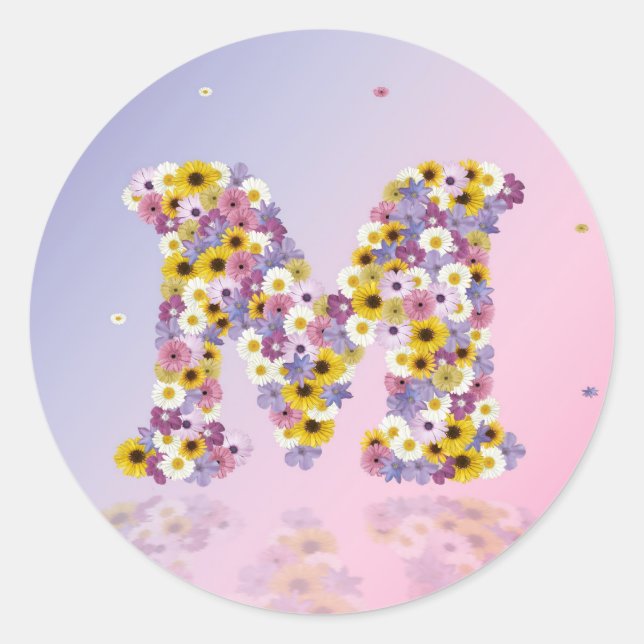 Sticker Rond Lettre M (Devant)