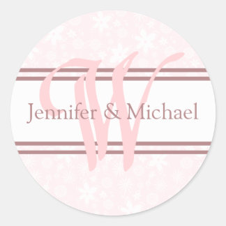 Sticker Rond Lettre Monogramme W Seal