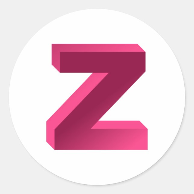 Sticker Rond Lettre monogramme Z (Devant)