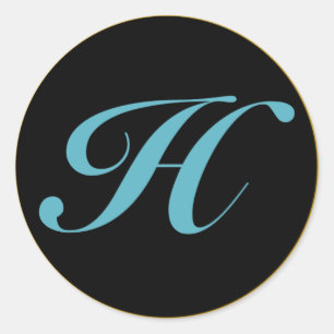Sticker Rond Lettre monographique H initiale