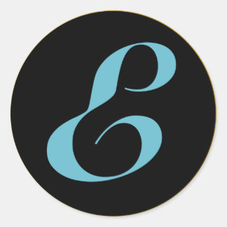 STICKER ROND LETTRE MONOGRAPHIQUE INITIALE E