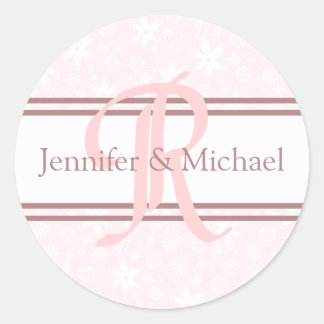 Sticker Rond LETTRE MONOGRAPHIQUE MARINE ET CHAMPIONNE R Sceau