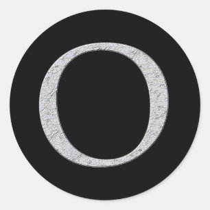 Sticker Rond Lettre monographique O