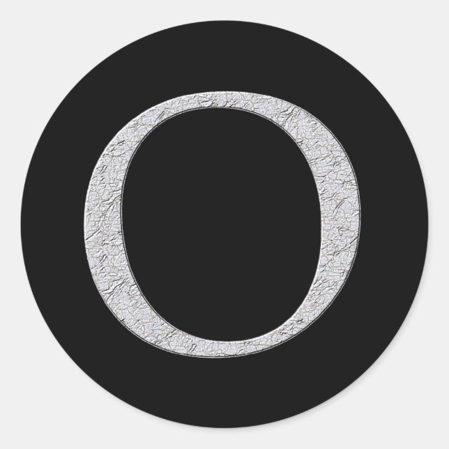 Sticker Rond Lettre monographique O (Devant)