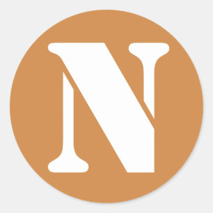 Sticker Rond Lettre N Pérou Alphabet au crayon d'or par Janz