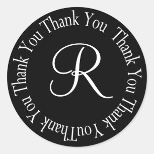 Sticker Rond Lettre "R " de cercle de Merci