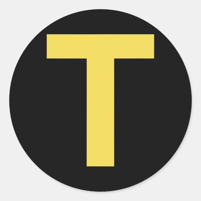 Sticker Rond Lettre T Fun Chipmunk Group Correspondant Hallowee (Devant)