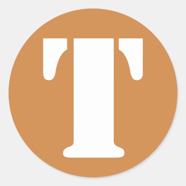 Sticker Rond Lettre T Pérou Alphabet au crayon d'or par Janz (Devant)