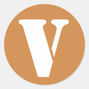 Sticker Rond Lettre V Pérou Alphabet au crayon d'or par Janz