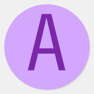 Sticker Rond Lettre violette ou texte sur T-shirts et produits