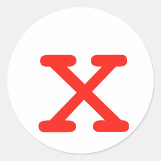 Sticker Rond Lettre X