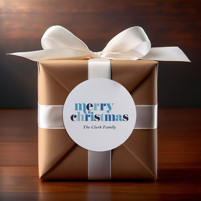 Sticker Rond Lettres audacieuses "Joyeux Noël" (Créateur téléchargé)