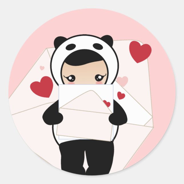 Sticker Rond Lettres d'amour (Devant)