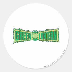 Sticker Rond Lettres de lanterne verte 1