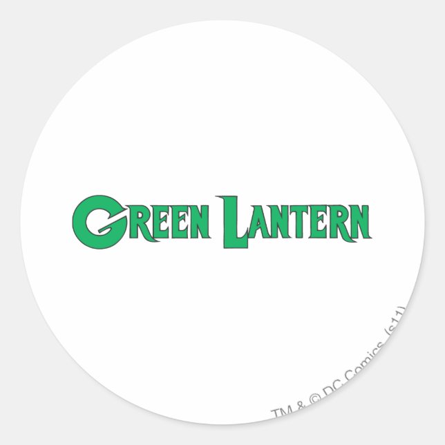 Sticker Rond Lettres de lanterne verte 2 (Devant)