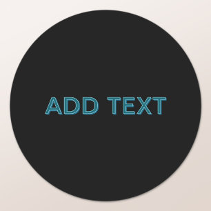 Sticker Rond Lettres éditées modifiables avec ombre portée