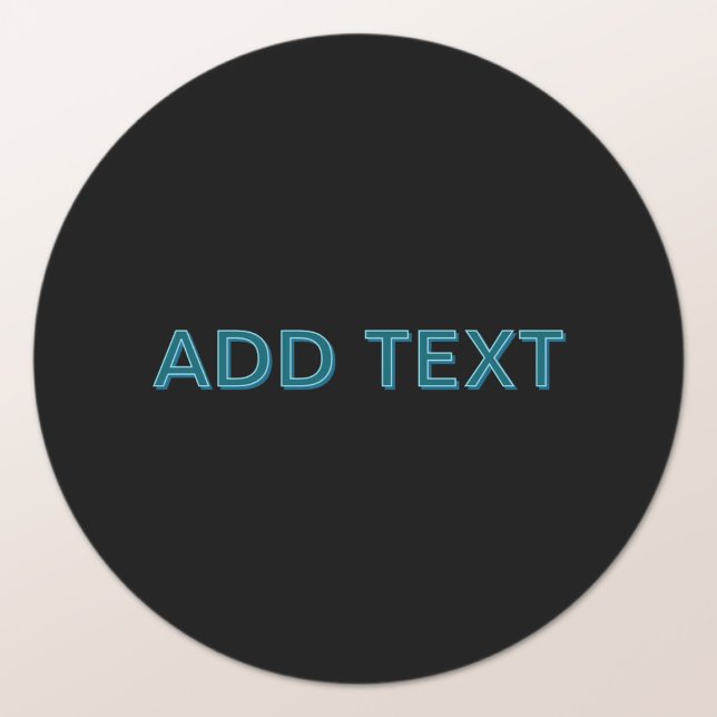 Sticker Rond Lettres éditées modifiables avec ombre portée (Créateur téléchargé)