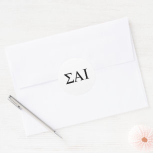 Sticker Rond Lettres grecques Sigma Alpha Iota