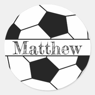 Sticker Rond Lettres modifiables sur le ballon de football