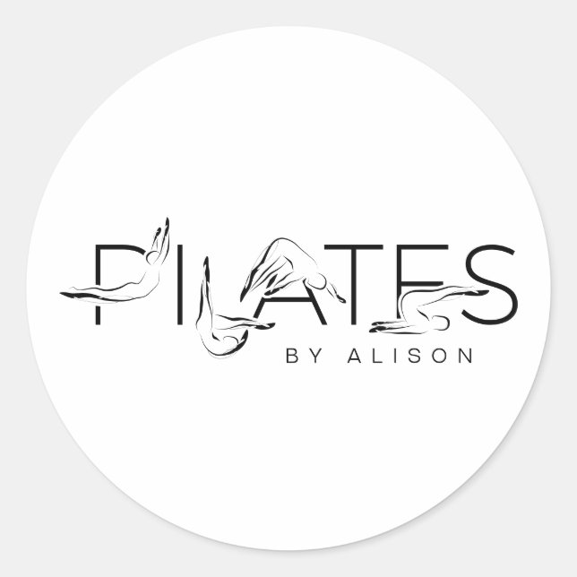 Sticker Rond Lettres Pilates Instructor Pilates (Devant)