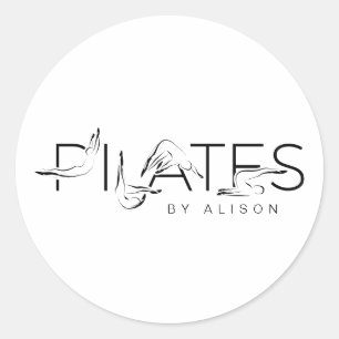Sticker Rond Lettres Pilates Instructor Pilates