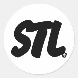 Sticker Rond Lettres STL