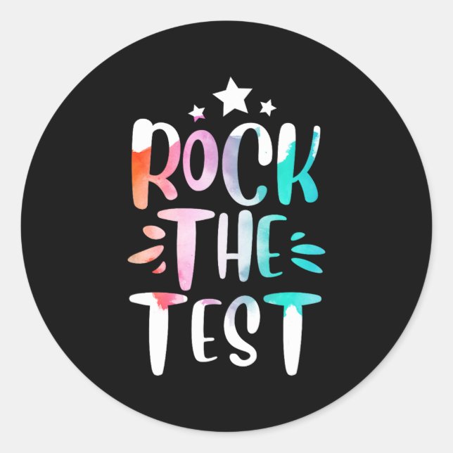 Sticker Rond L'étudiant enseignant de la journée de test (Devant)