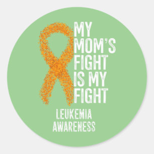 Sticker Rond Leucémie aiguë Le combat de ma mère est ma leucémi