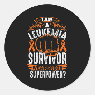 Sticker Rond Leucémie Cancer Survivante Sensibilisation Ribbon 