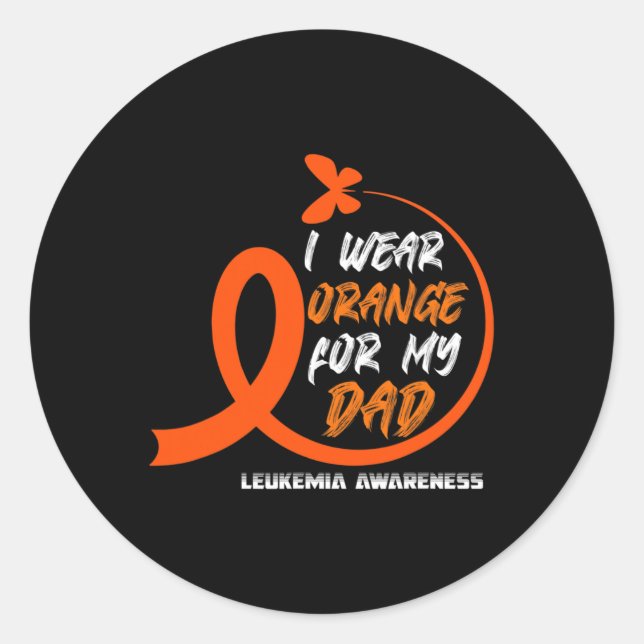 Sticker Rond Leucémie Chronique Sa Lutte Est Mon Combat Leucémi (Devant)