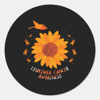 Sticker Rond Leucémie leucémique Fleurs de sensibilisation Leuc
