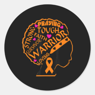 Sticker Rond Leukemia Awareness African American Women Black Mo