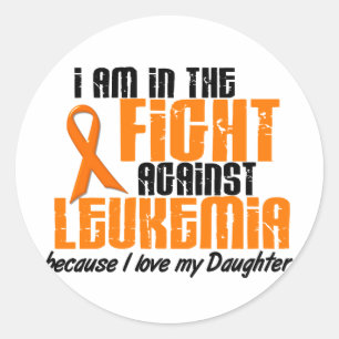 Sticker Rond LEUKEMIA Dans La Lutte Pour Ma Fille 1