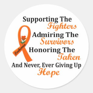 Sticker Rond LEUKEMIA Soutien Admirer Honorer 2