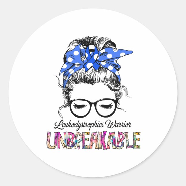 Sticker Rond Leukodystrophies Sensibilisation Ribbon Support Ca (Devant)