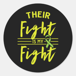 Sticker Rond Leur combat est mon combat Conscience des maladies