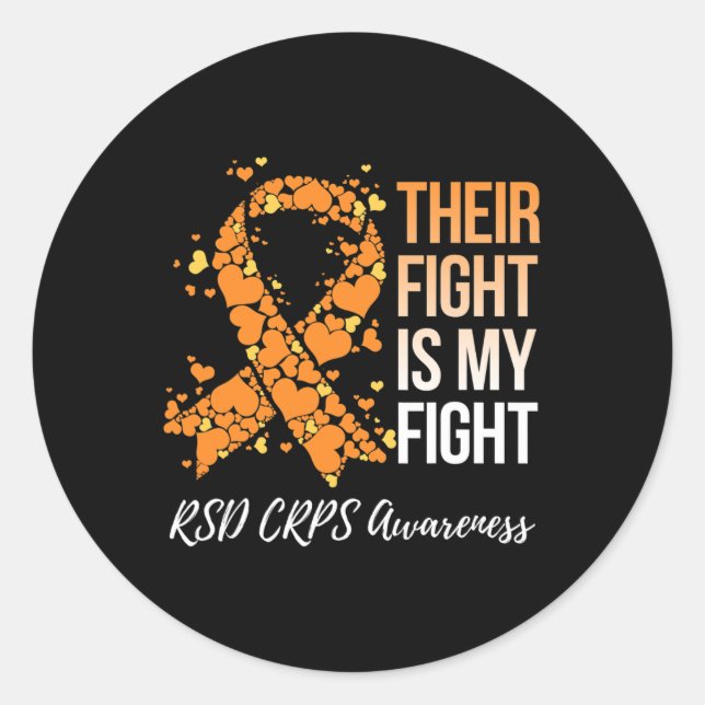 Sticker Rond Leur Combat Est Mon Combat Rsd Crps Sensibilisatio (Devant)