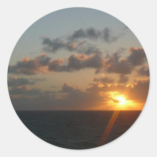 Sticker Rond Lever du soleil sur San Juan I Porto Rico