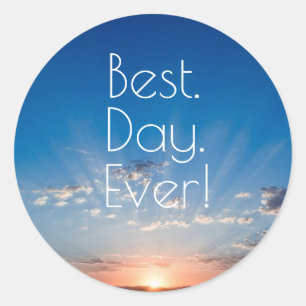 Sticker Rond Lever Du Soleil Un Nouvel Jour