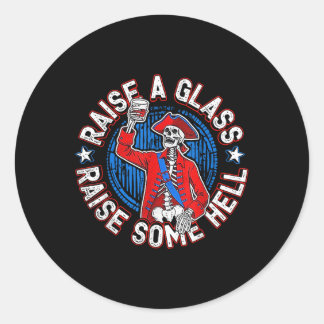 Sticker Rond Levez Un Gl Relève Un Peu D'Enfer