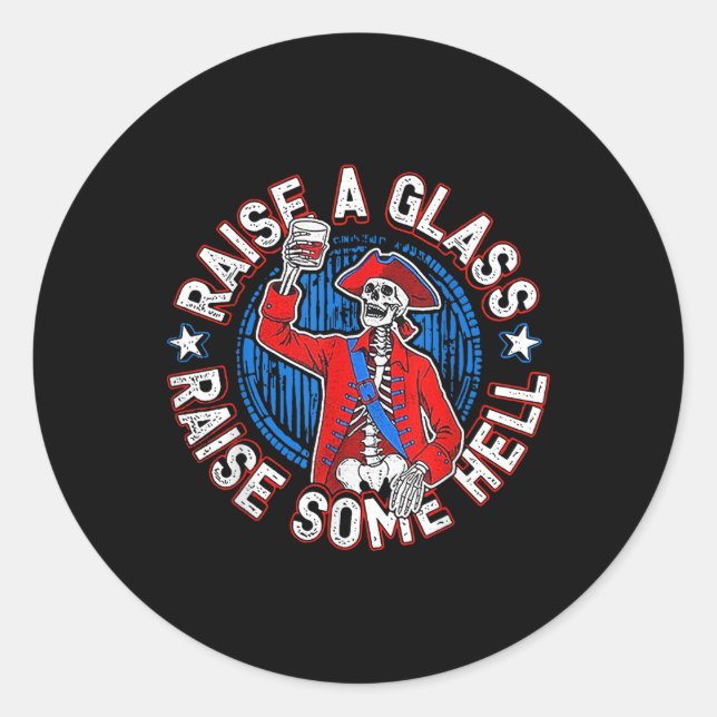 Sticker Rond Levez Un Gl Relève Un Peu D'Enfer (Devant)