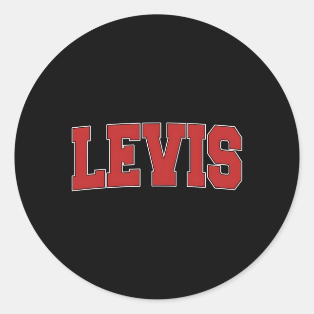 Sticker Rond Levis Canada Style Varsity Sports canadiens (Devant)