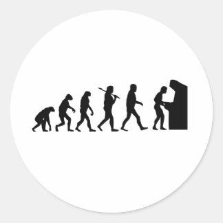 Sticker Rond L'évolution de l'homme