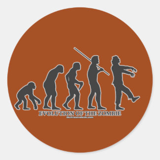 Sticker Rond L'évolution des zombies