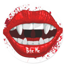 Lèvres et crocs rouges Vampire