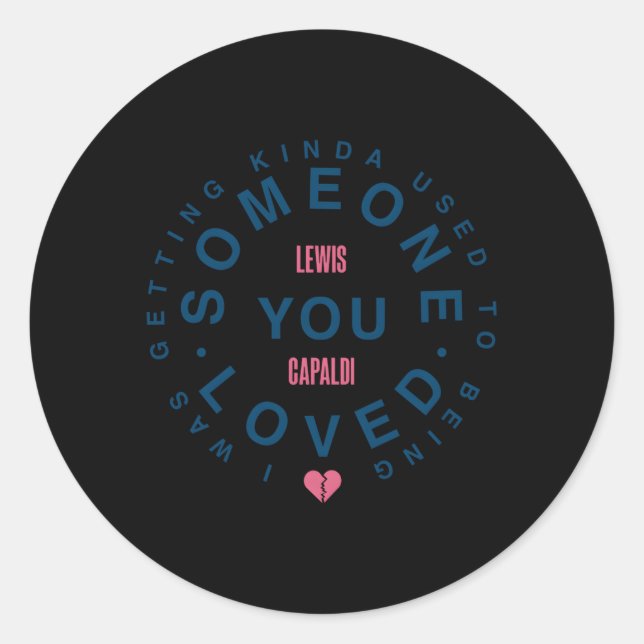 Sticker Rond Lewis Capaldi Â€"Certains que vous aimez (Devant)